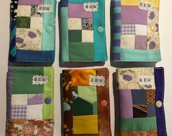 Handmade Cotton Needle Case: Sewing Needle Wallet with Felt Pages