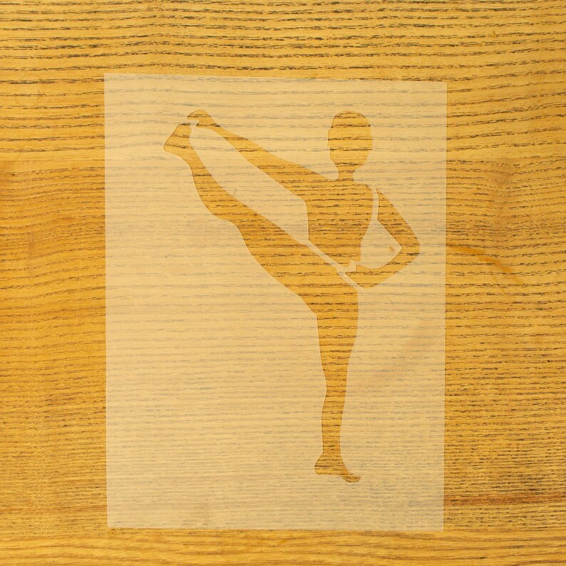 yoga pose wall stencils a5 size etsy