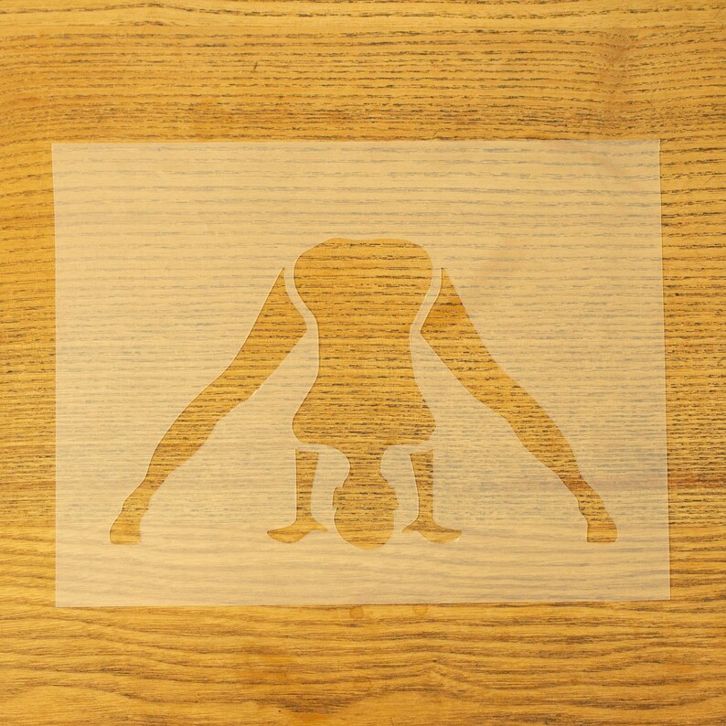 yoga pose wall stencils a5 size etsy