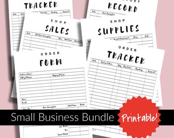 Printable Small Business Planner Blank Forms