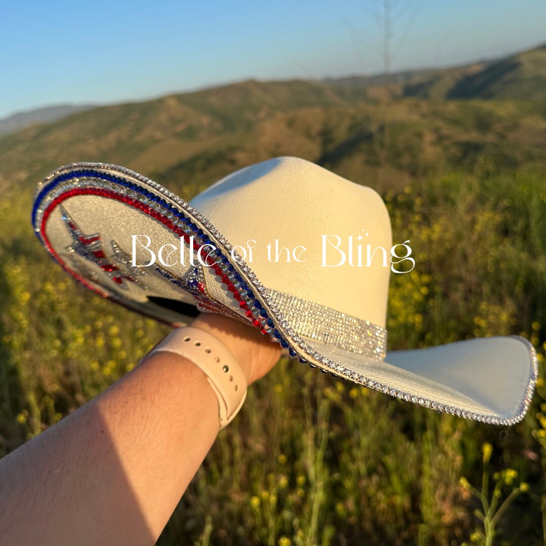 Independence Blues: Fourth of July Cowboy High-Waisted Bikini Top main image 1
