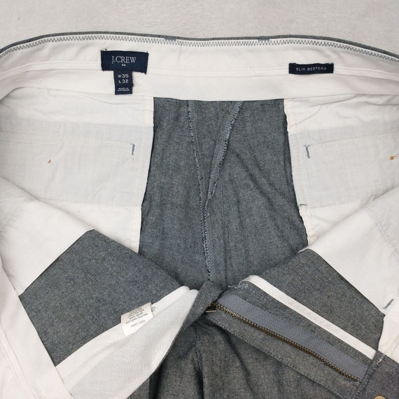 J.crew 35x32 Gray Slim Fit Bedford Flat 