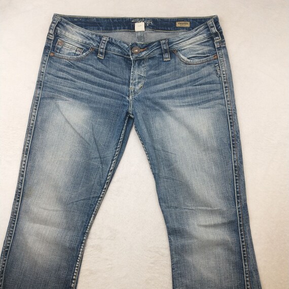 Silver Twisted Mid Slim Bootcut Thick 