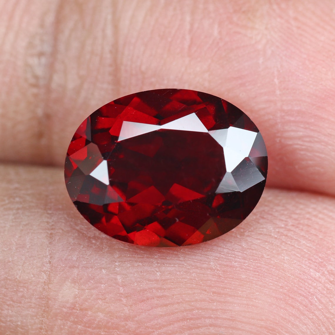 4.60 Cts Natural Excellent Deep Red Oval Cut Africa Etsy