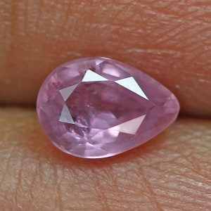 0.87 Ct Ravishing Pink 6.8x4.8 Pear Cut Unheated Pink Natural Sapphire, Srilanka Gemstone image 1