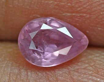 0.87 Ct Ravishing Pink!! 6.8x4.8 Pear Cut Unheated Pink Natural Sapphire, Srilanka Gemstone