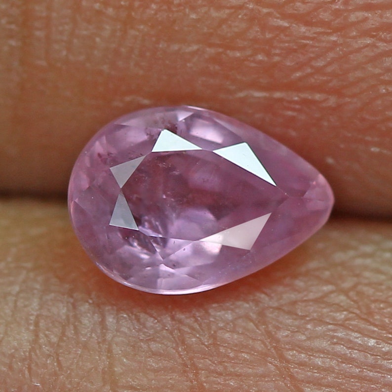 0.87 Ct Ravishing Pink 6.8x4.8 Pear Cut Unheated Pink Natural Sapphire, Srilanka Gemstone image 4