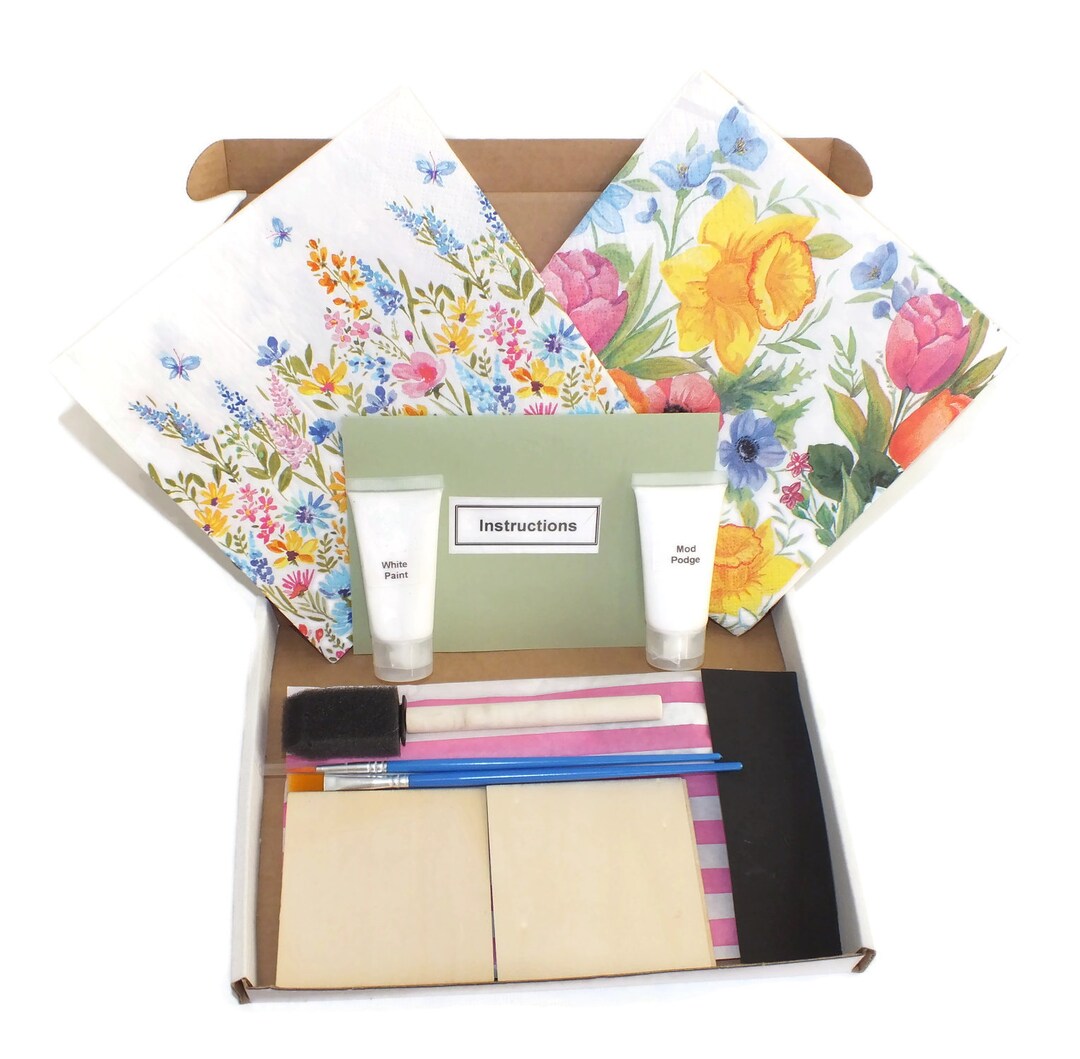 Floral Garden Decoupage Starter Kit Etsy UK