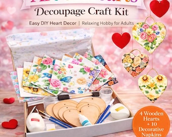 Craft Kit - The Art of Hearts Decoupage Crafting Kit