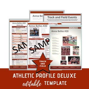 Track and Field - Athletic Profile Deluxe Template - The Crimson