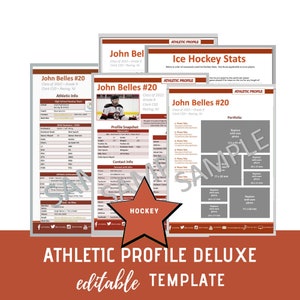 Hockey - Athletic Profile Deluxe Template