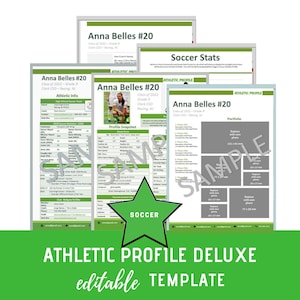 Soccer - Athletic Profile Deluxe Template