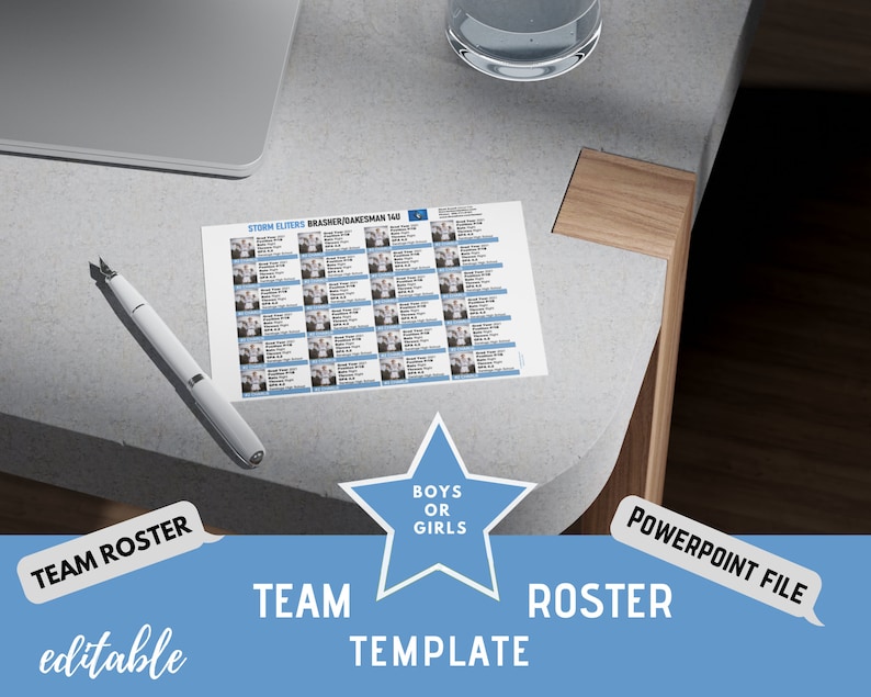 Cool Work Roster Backgrounds Travel Team Roster Template - Carolina Blue - 24 Players per Page ...