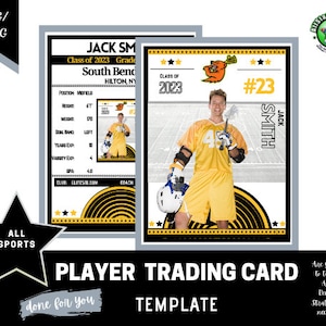 Spieler-Sammelkarte | FERTIG FÜR SIE | Digital Player Card - Jede Sportart - 3 "x 4" (Sammelkartengröße)