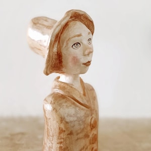 London chimney sweep bust Original handmade ceramic figurative art pearly shine shining sculpture clay boho decor art Christmas gift idea