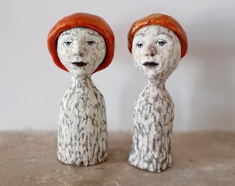 Leccinum aurantiacum Original handmade ceramic figurine bust sculpture forest art Unique Mushroom Gift for Fungi Lovers Foragers and Foodies