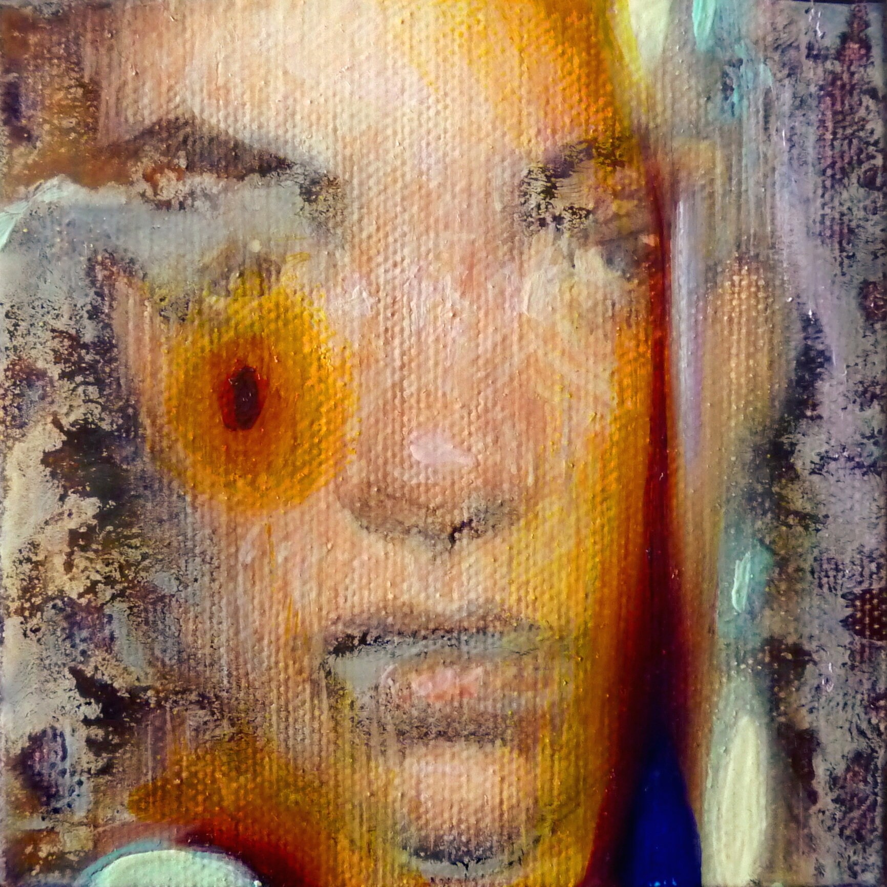 ソウル 16 オリジナル絵画 キャンバスに油彩 美術 現代肖像画 少女の顔