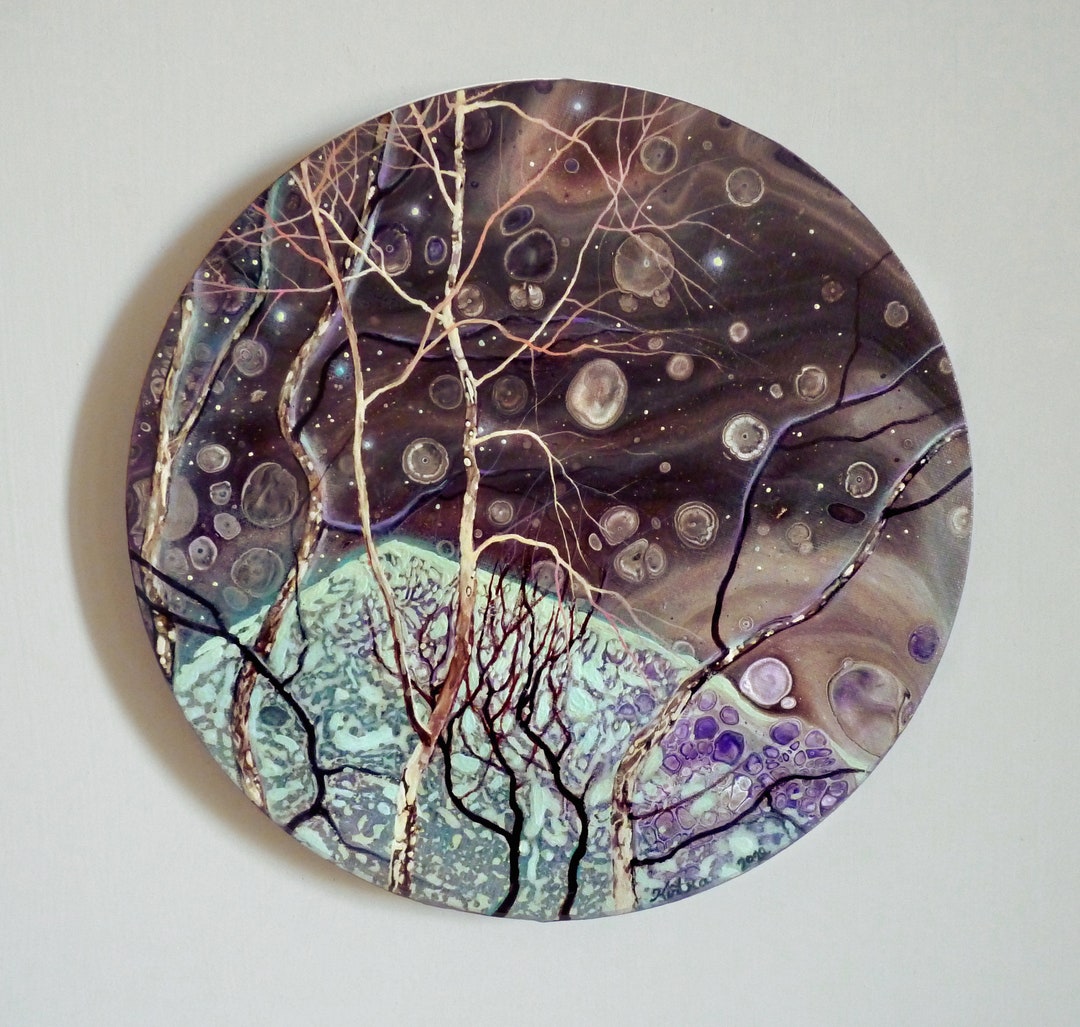 X Prism Opal Circle Canvas Painting