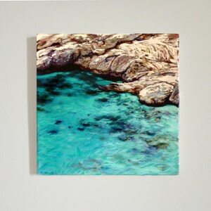 Cave of Poetry, Original Oil Painting, Landscape, Italy, Grotta 