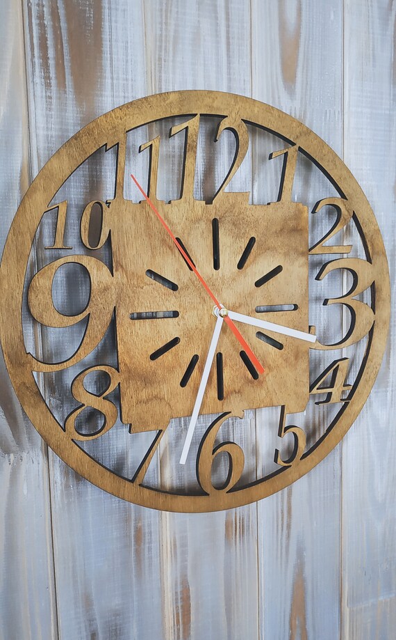 Handmade Wooden Clock Modern Wood Wall Clock Wall Clock Etsy