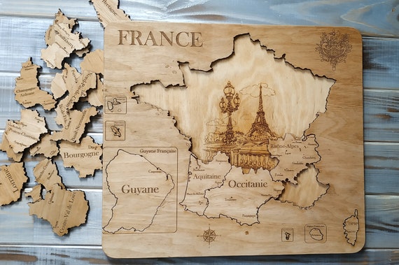 wooden map puzzle