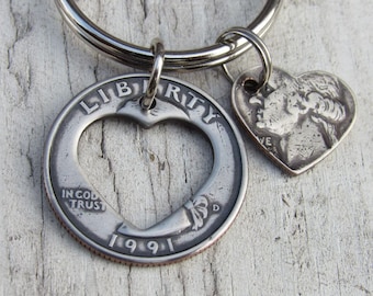 Regalo per il 35° compleanno 1990 1991 1992 Invecchiato alla perfezione 35 anni di vino pregiato e contando Portachiavi Penny Portachiavi Matrimonio Penny fortunato 34° 36° - Italia