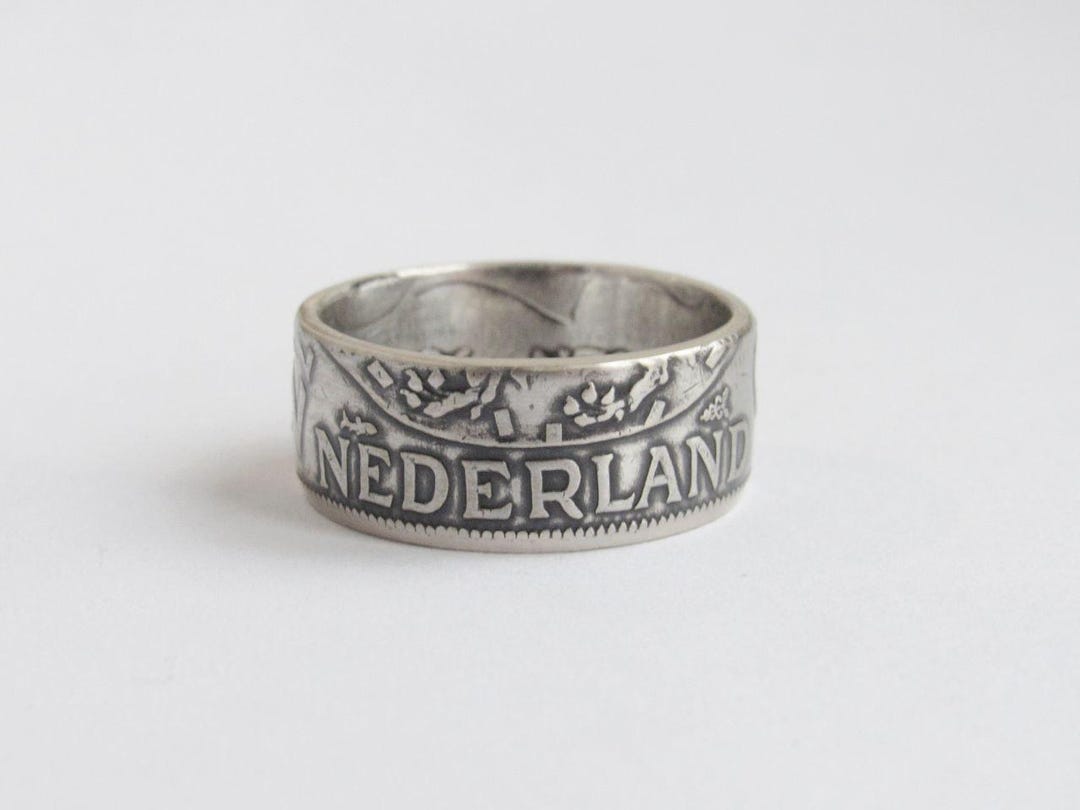 Netherlands Silver Coin Ring - Souvenir From Netherlands- Dutch Coin ...