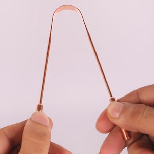 Pure Copper Tongue Cleaner pack of 4  | Ayurvedic Copper Tongue Scraper pack of 4