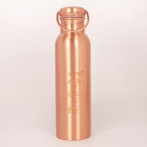 7-Chakra Tamba Copper Water Bottle | 100% Copper | Leak Proof | Durable - Made in India image 9