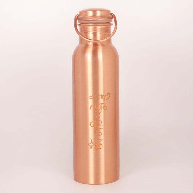 7-Chakra Tamba Copper Water Bottle | 100% Copper | Leak Proof | Durable - Made in India image 9