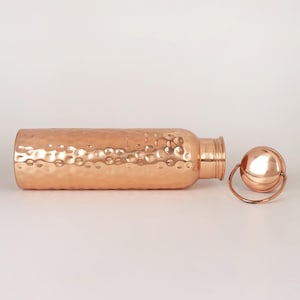 7-Chakra Tamba Copper Water Bottle | 100% Copper | Leak Proof | Durable - Made in India image 5