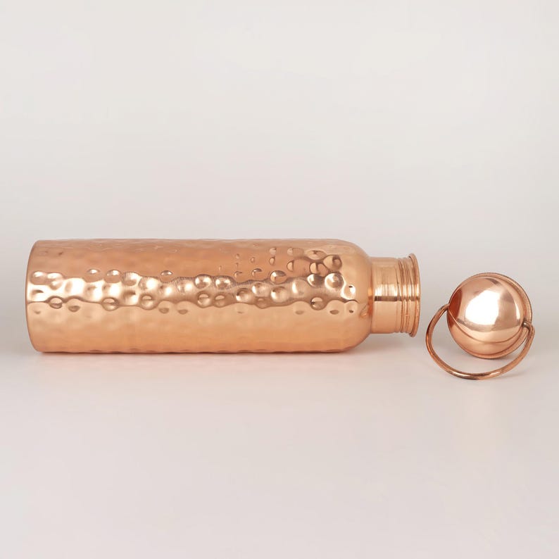 7-Chakra Tamba Copper Water Bottle | 100% Copper | Leak Proof | Durable - Made in India image 5