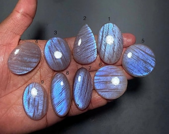Natural blue flash Moonstone AAA Quality ,Jewelry Making,Polished Smooth For Making jewelry