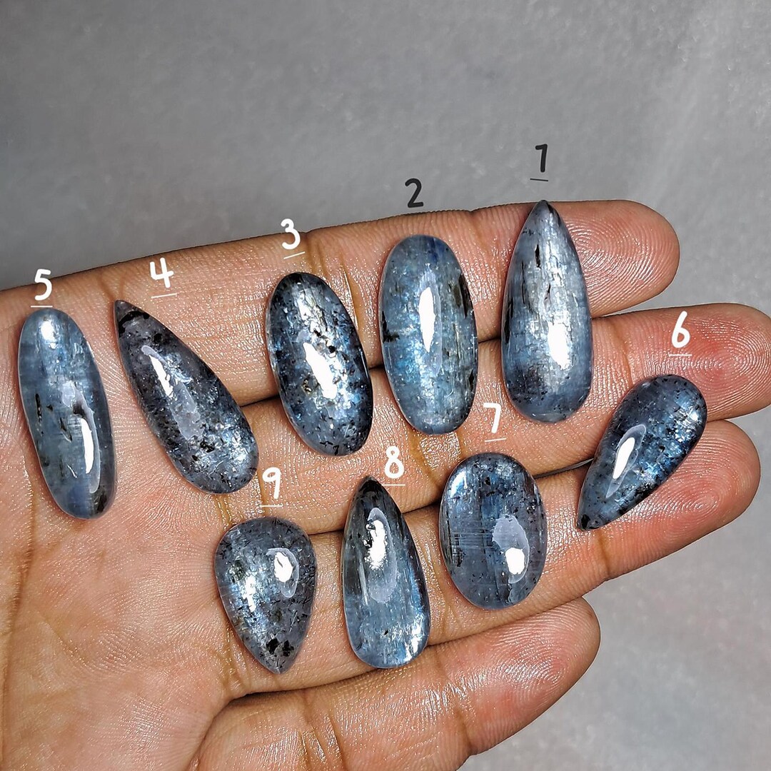 100% Natural A One Quality Sheen Kyanite Cabochon, Kyanite Cabochon ...