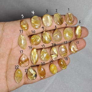 Top quality Natural Golden Rutile  Cabochon. Rutile Gemstone,Natural Rutile Quartz,Loose Gemstone Jewelry supplish AAA Quality