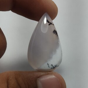 AAA Quality Triangle Shape Dendrite Agate Gemstone Natural Dendrite Opal Cabochon Jewellery Stone Size 35*33*8mm 62Cts Loose Dendrite