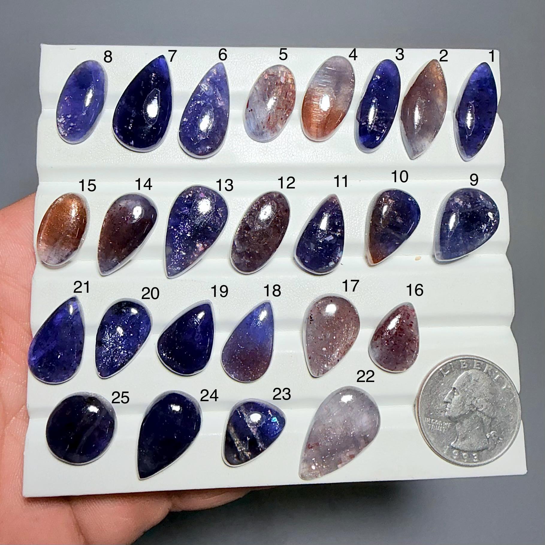 Iolite Sunstone Ring - Etsy