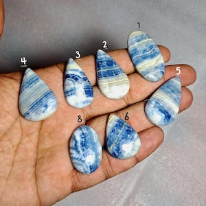A one Quality Natural Blue Scheelite cabochon,Blue Scheelite gemstone,Blue Scheelite cabochon use for jewellery making