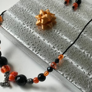 Autumn Pumpkin Glass Necklace