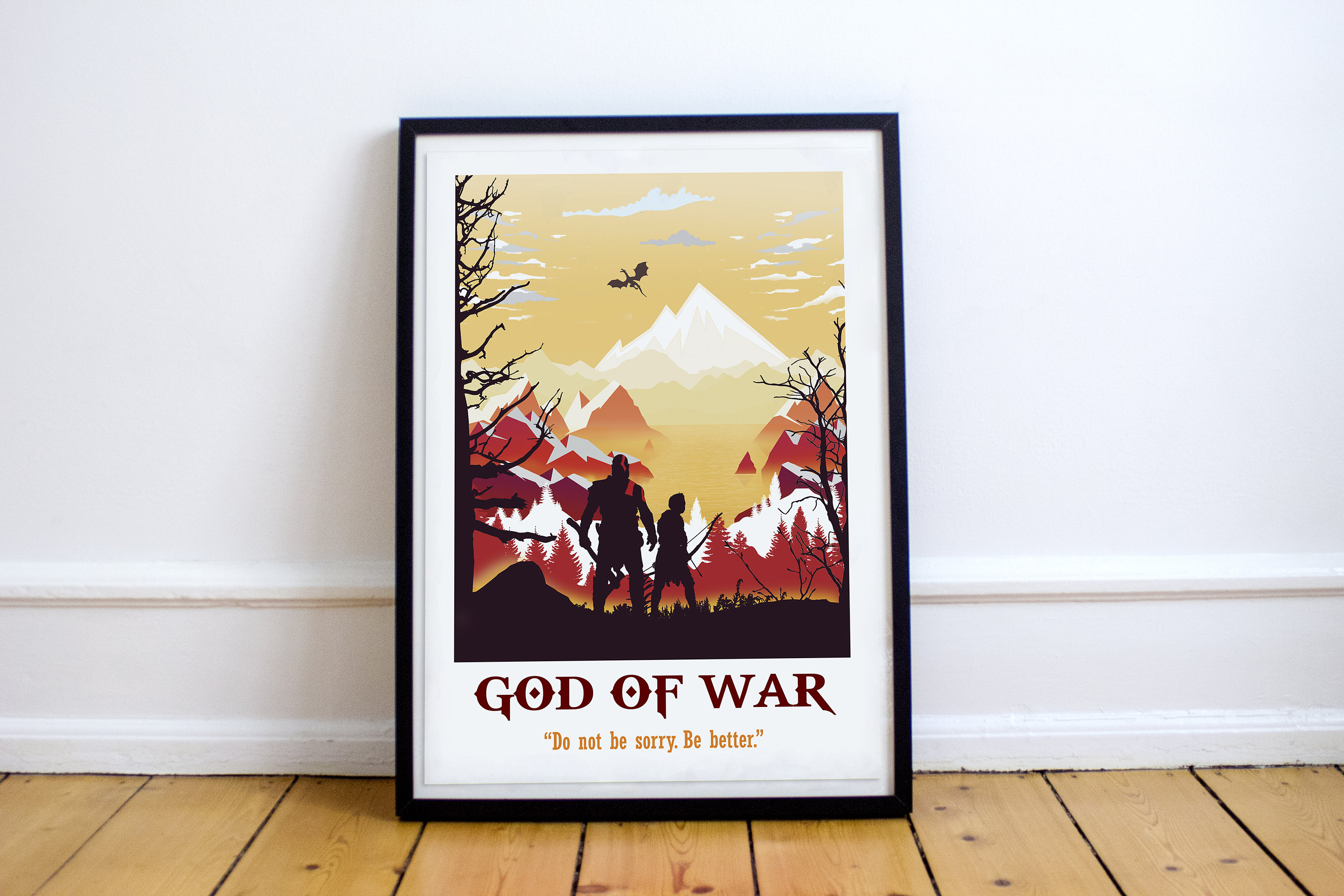 Tableau God Of War 81 God Of War Gaming Toile Avec cadre - ProduitPOD