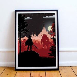 The Missing Link - Limited Edition in Red and Black, Video Game artwork, Computer Game Prints, Gifts for Gamers