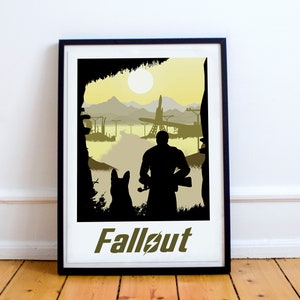 Fallout poster, Fallout game art, video game art, computer game poster, video game poster, gamer gifts, video game art
