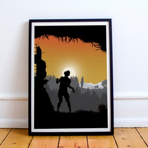 The Clicker, Video Game Art, Computer Game Print, Horror Art, Monster Art, The Last of Art, Gaming Prints
