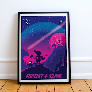 Ratchet and Clank Rift Apart Playstation 4 5 PS4 PS5 Game PC Art Print  Poster