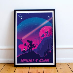 Ratchet and Clank Rift Apart Playstation 4 5 PS4 PS5 Game PC Art Print  Poster