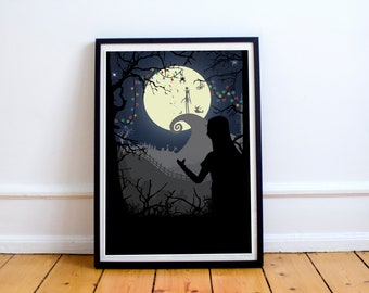 A Christmas Nightmare, Movie Poster, Christmas Art, Home Decor, Prints for Children, Xmas art, Gift