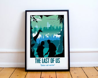 The Last of Us Game Art, minimalist, poster, home decor, gaming print, wall art, video game art, computer game art