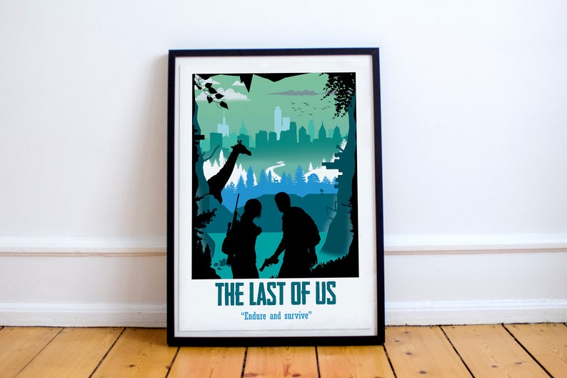 The Last of Us Game Art, minimalist, poster, home decor, gaming print, wall art, video game art, computer game art 