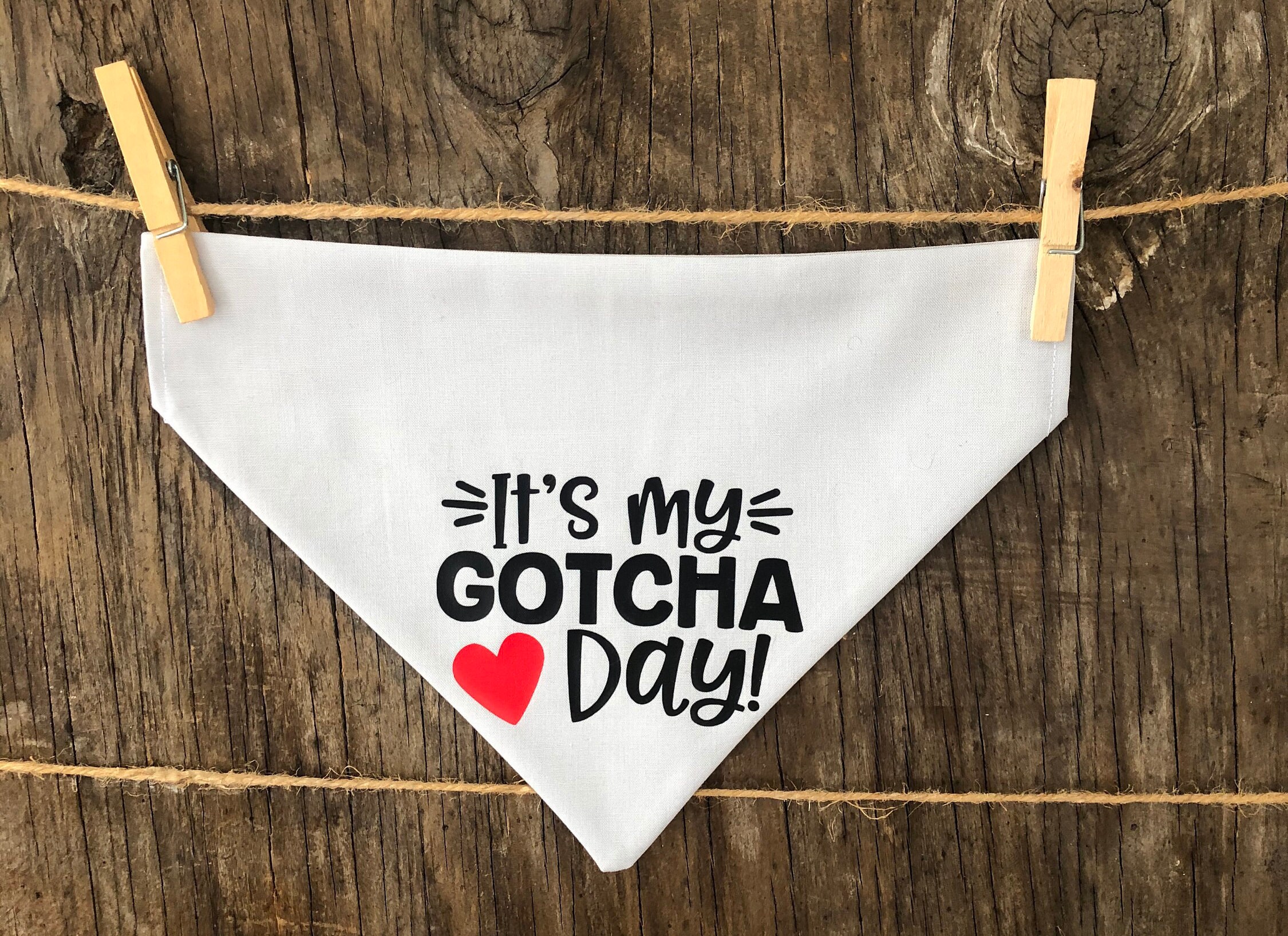 Gotcha Day Dog Bandana Dog Adoption Bandana Rescue Dog Etsy