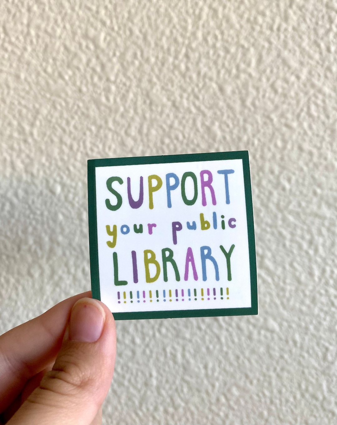 Support Your Public Library! Art Sticker - Etsy